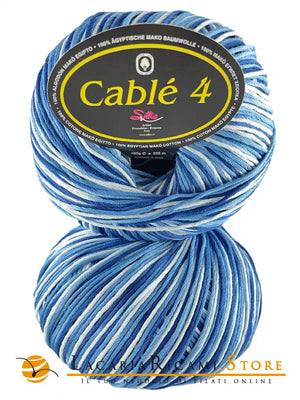 Cotone Cablé 4 Sfumato - Silke - 821 - BLU SFUMATO - LacariaRicami.Store