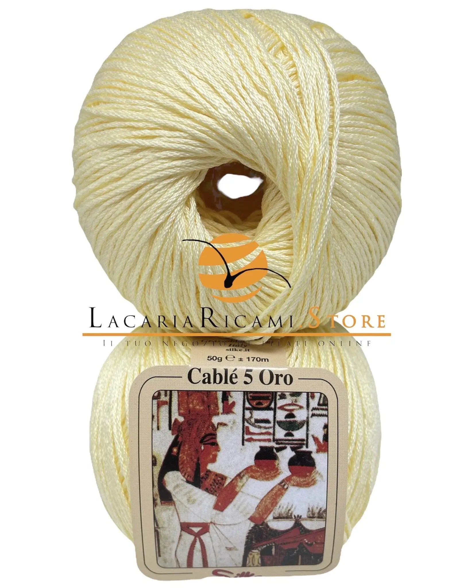 Cotone CABLE' 5 ORO - Silke - 01 - CANARINO - LacariaRicami.Store