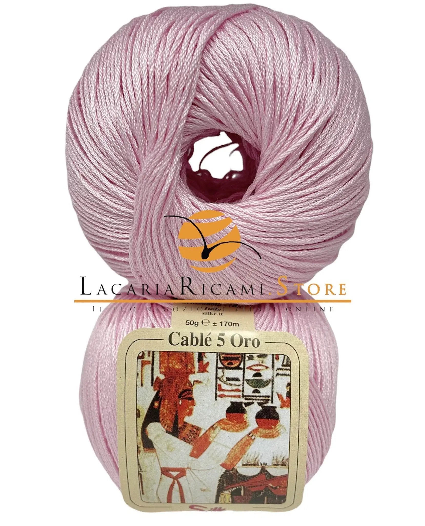 Cotone CABLE' 5 ORO - Silke - 04 - ROSA BABY - LacariaRicami.Store