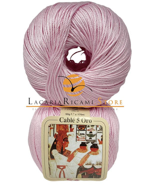 Cotone CABLE' 5 ORO - Silke - 04 - ROSA BABY - LacariaRicami.Store