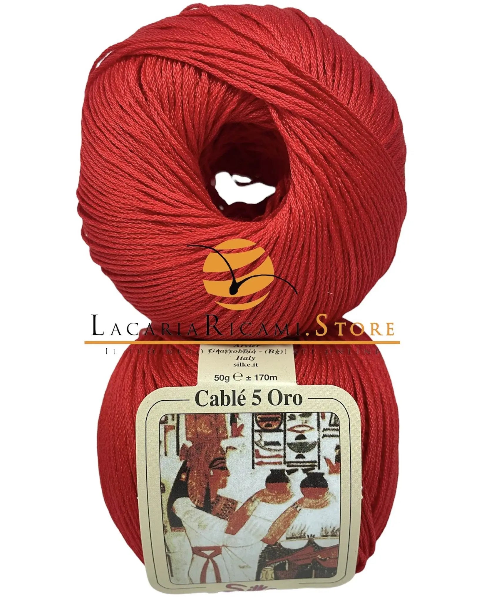 Cotone CABLE' 5 ORO - Silke - 05 - ROSSO - LacariaRicami.Store