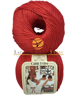 Cotone CABLE' 5 ORO - Silke - 05 - ROSSO - LacariaRicami.Store
