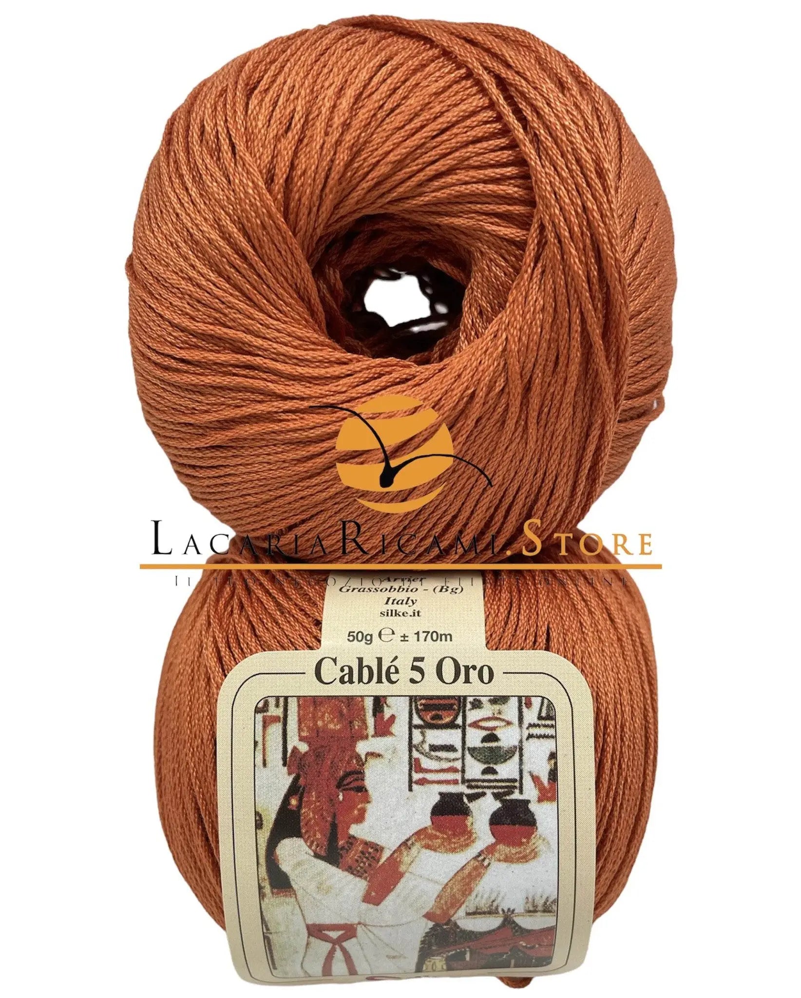 Cotone CABLE' 5 ORO - Silke - 12 - CANNELLA - LacariaRicami.Store