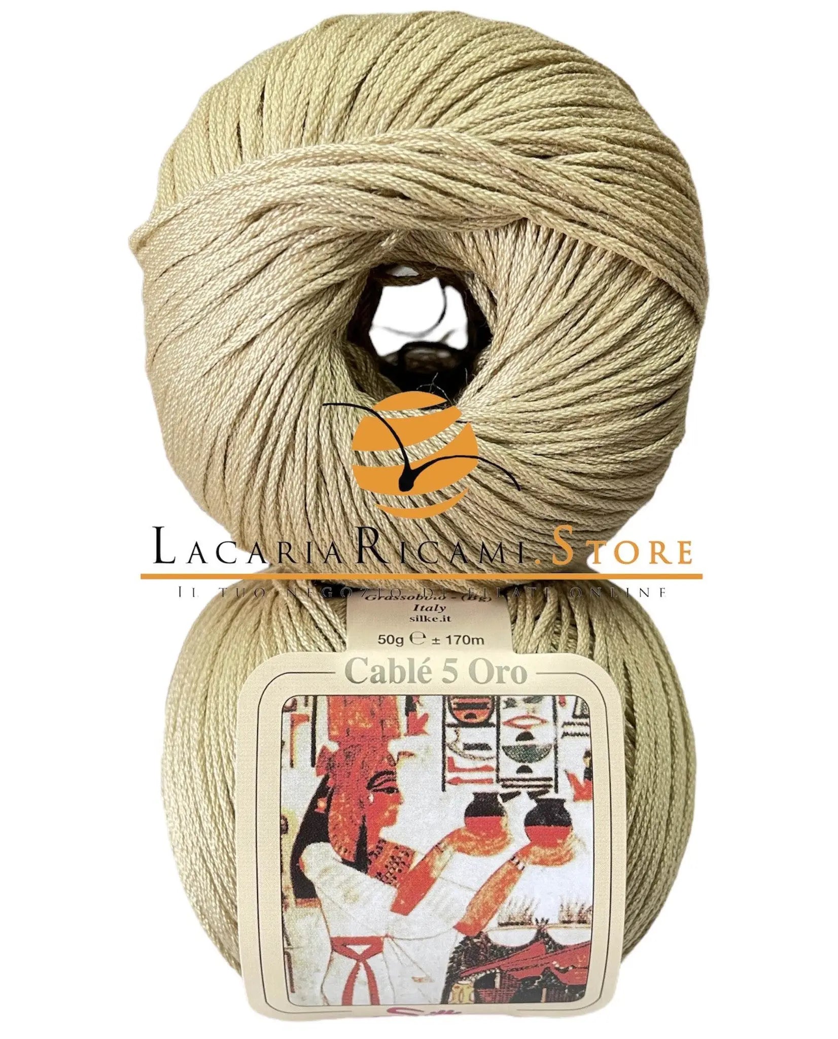 Cotone CABLE' 5 ORO - Silke - 14 - SABBIA - LacariaRicami.Store