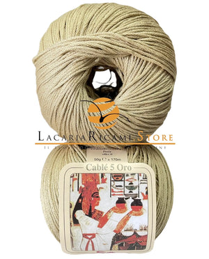 Cotone CABLE' 5 ORO - Silke - 14 - SABBIA - LacariaRicami.Store