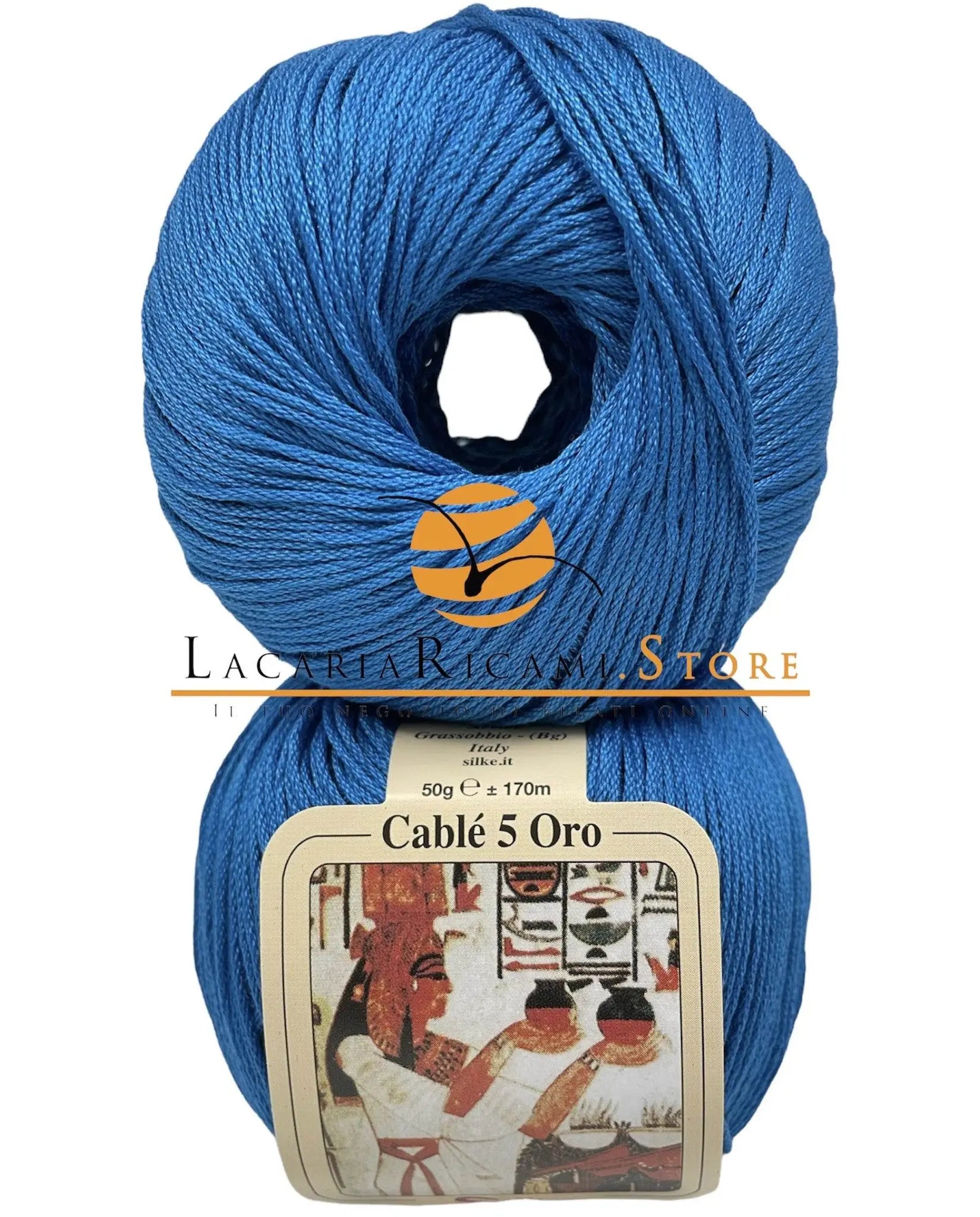 Cotone CABLE' 5 ORO - Silke - 16 - BLU CINA - LacariaRicami.Store