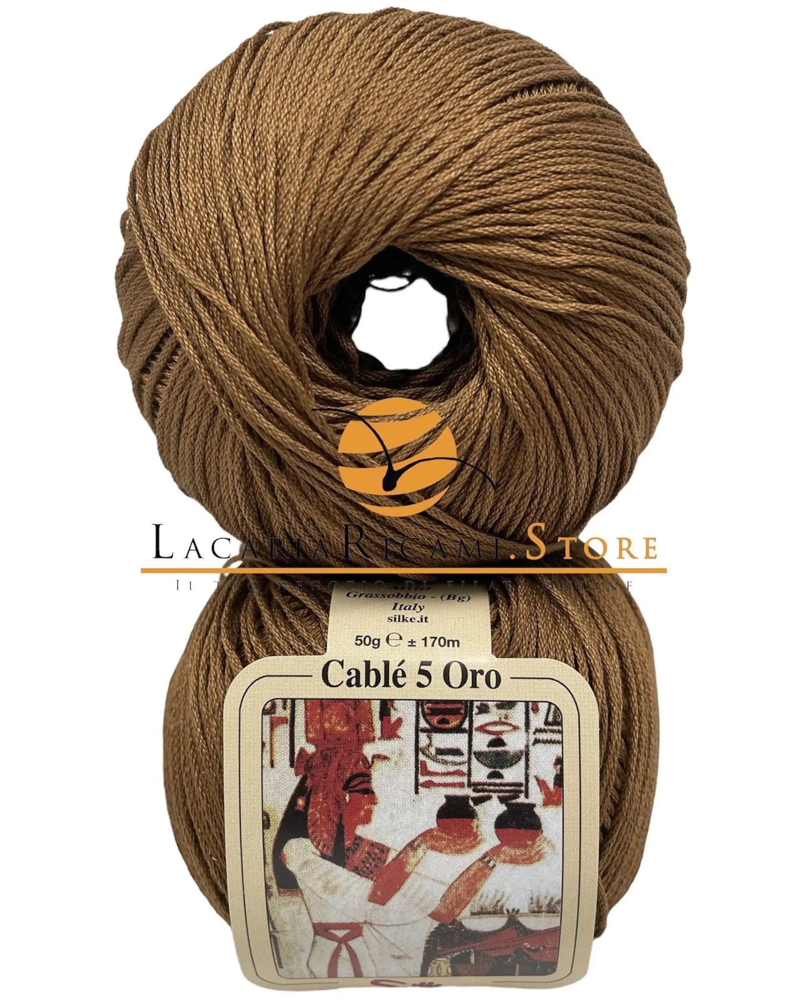 Cotone CABLE' 5 ORO - Silke - 250 - TABACCO - LacariaRicami.Store