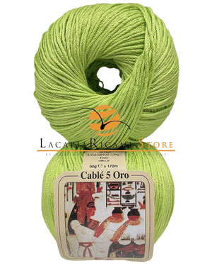 Cotone CABLE' 5 ORO - Silke - 271 - VERDE ACIDO - LacariaRicami.Store