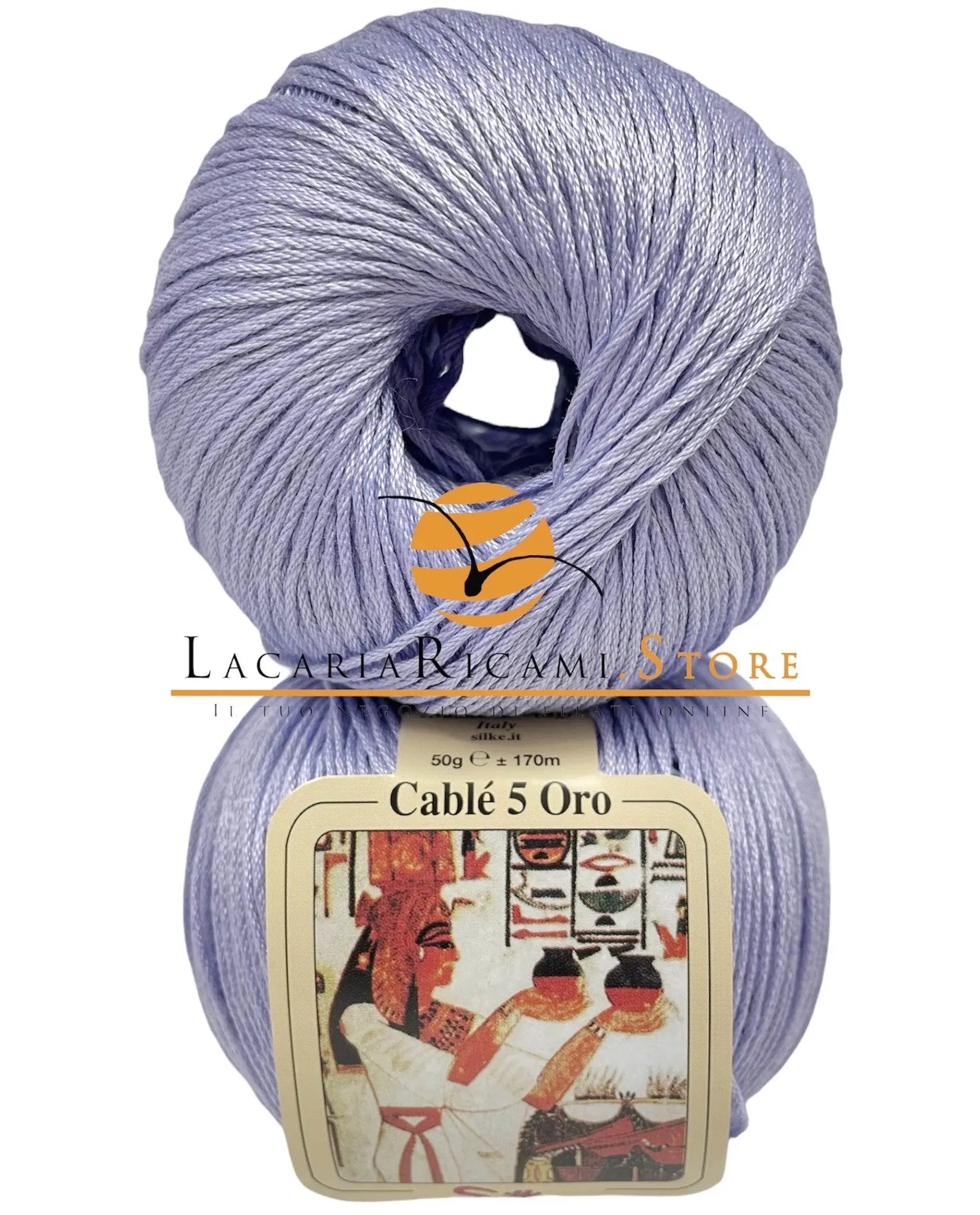 Cotone CABLE' 5 ORO - Silke - 339 - LILLA - LacariaRicami.Store