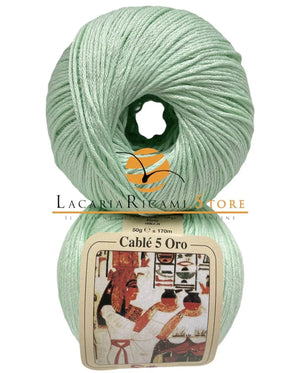 Cotone CABLE' 5 ORO - Silke - 34 - MENTA - LacariaRicami.Store