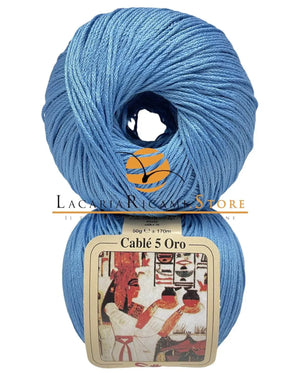 Cotone CABLE' 5 ORO - Silke - 35 - CELESTE - LacariaRicami.Store