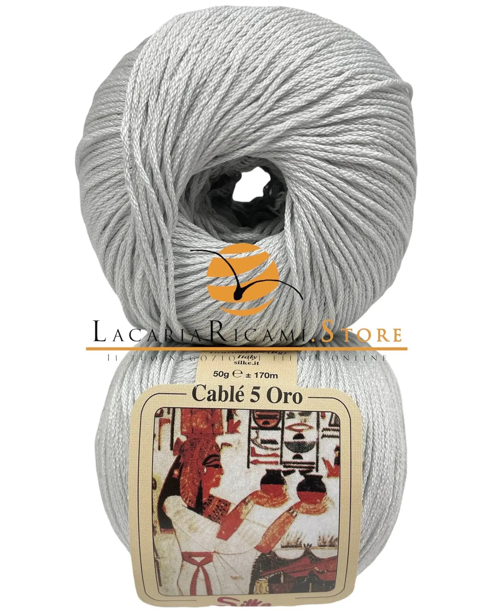 Cotone CABLE' 5 ORO - Silke - 39 - GRIGIO PERLA - LacariaRicami.Store