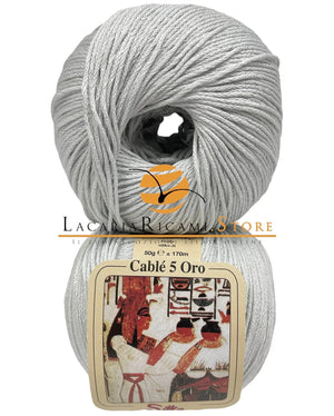 Cotone CABLE' 5 ORO - Silke - 39 - GRIGIO PERLA - LacariaRicami.Store