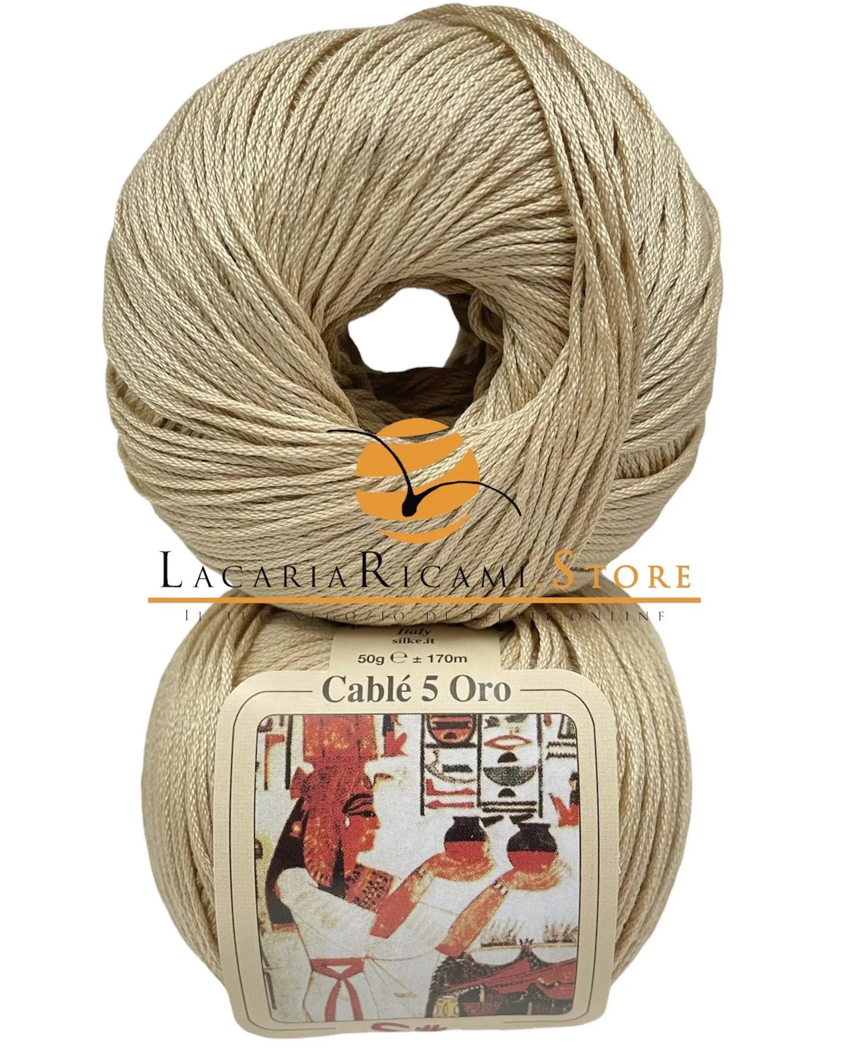 Cotone CABLE' 5 ORO - Silke - 49 - ECRÚ - LacariaRicami.Store
