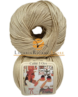 Cotone CABLE' 5 ORO - Silke - 49 - ECRÚ - LacariaRicami.Store