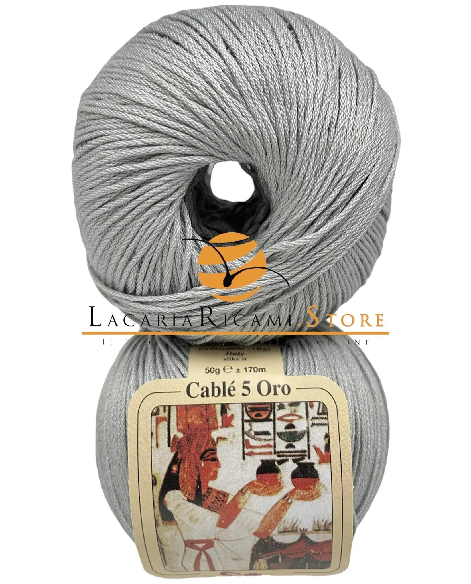 Cotone CABLE' 5 ORO - Silke - 790 - GRIGIO - LacariaRicami.Store