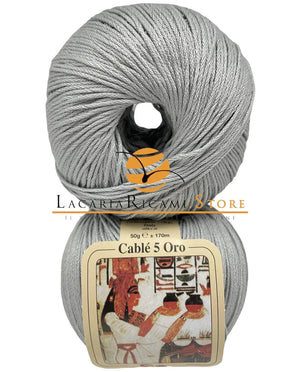 Cotone CABLE' 5 ORO - Silke - 790 - GRIGIO - LacariaRicami.Store