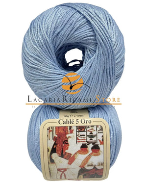 Cotone CABLE' 5 ORO - Silke - 910 - CIELO - LacariaRicami.Store