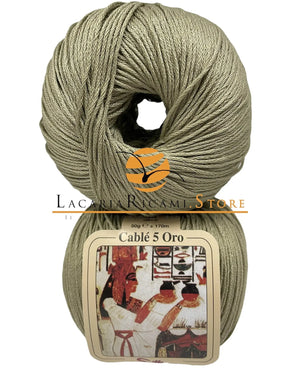 Cotone CABLE' 5 ORO - Silke - 9125 - TORTORA - LacariaRicami.Store