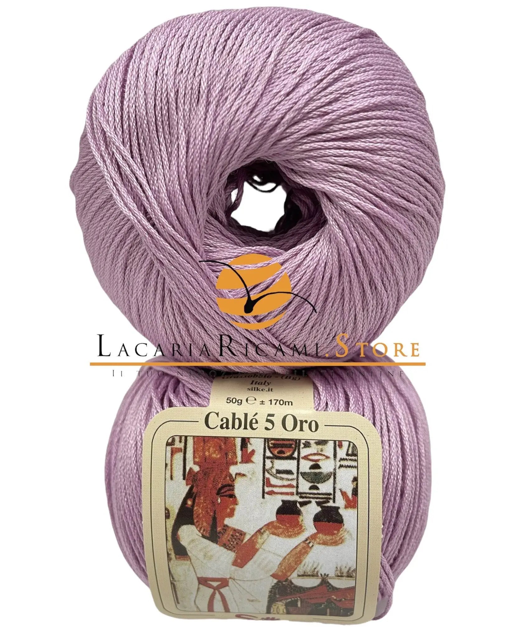 Cotone CABLE' 5 ORO - Silke - 930 - GLICINE - LacariaRicami.Store