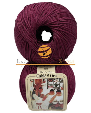 Cotone CABLE' 5 ORO - Silke - 950 - GRANATA - LacariaRicami.Store