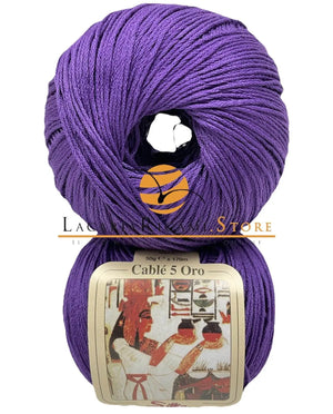 Cotone CABLE' 5 ORO - Silke - 960 - VIOLA - LacariaRicami.Store