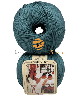 Cotone CABLE' 5 ORO - Silke - 970 - PETROLIO - LacariaRicami.Store