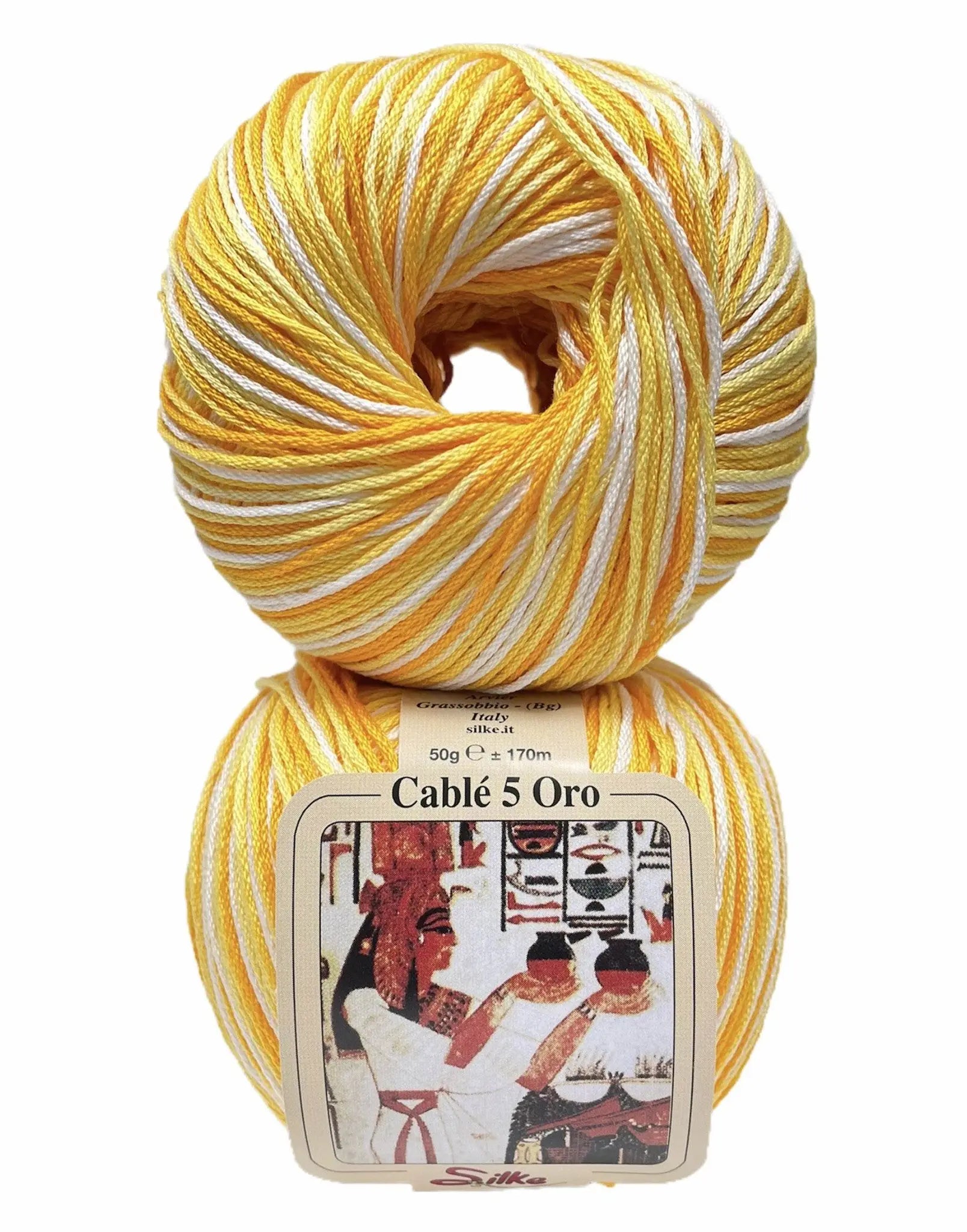 Cotone Cablé 5 Oro Sfumato - Silke - 100 - GIALLO SFUMATO - LacariaRicami.Store