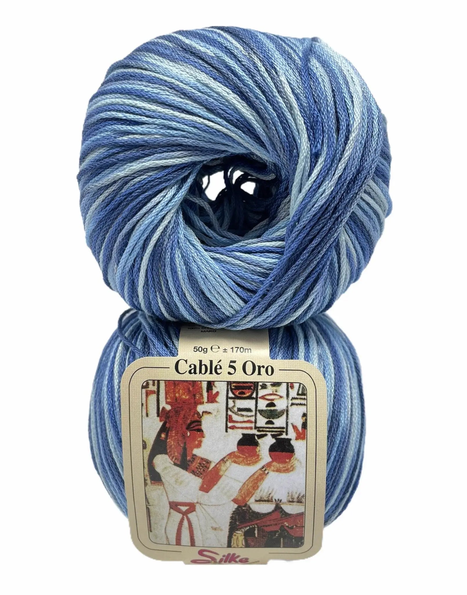 Cotone Cablé 5 Oro Sfumato - Silke - 23 - BLU SFUMATO - LacariaRicami.Store