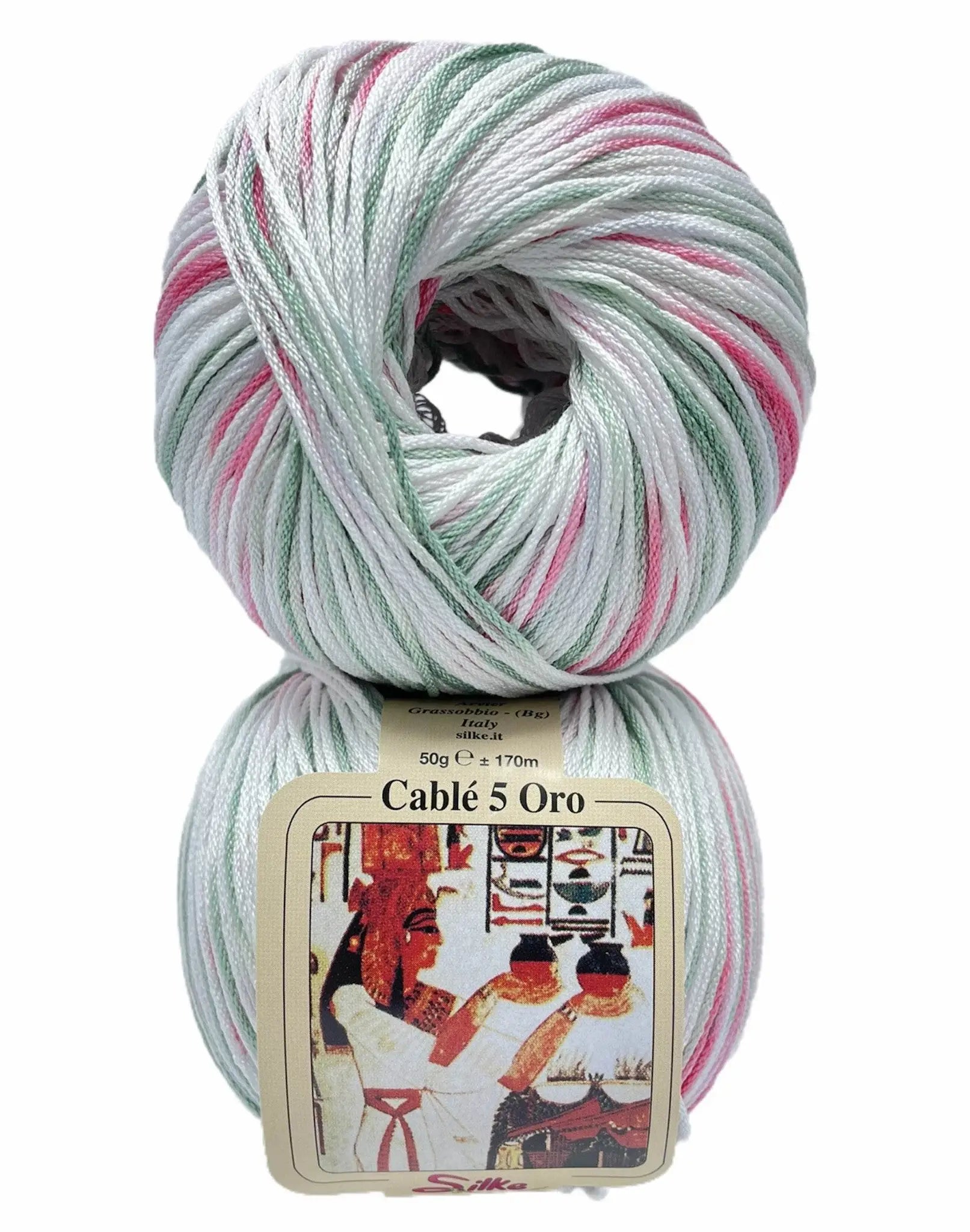 Cotone Cablé 5 Oro Sfumato - Silke - 325 - BIANCO MIX SFUMATO - LacariaRicami.Store