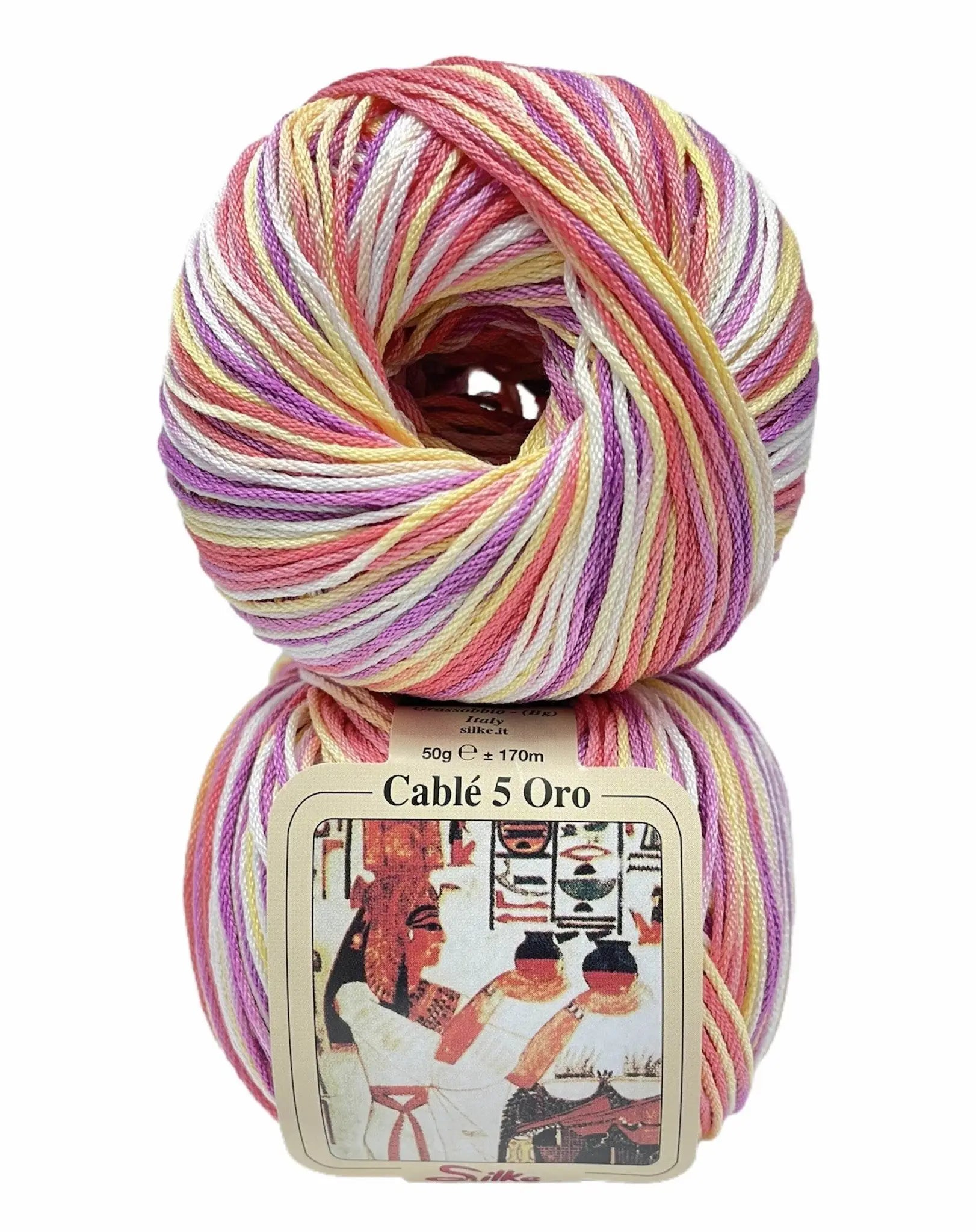 Cotone Cablé 5 Oro Sfumato - Silke - 326 - VIOLA MIX SFUMATO - LacariaRicami.Store