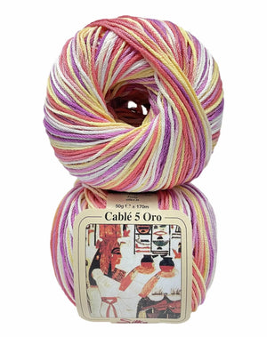 Cotone Cablé 5 Oro Sfumato - Silke - 326 - VIOLA MIX SFUMATO - LacariaRicami.Store