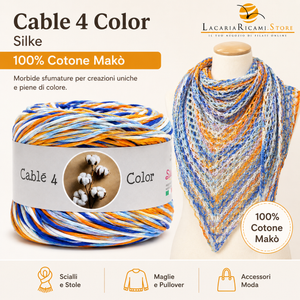 Cotone CABLE’ 4 COLOR - Silke - Colore: - by LacariaRicami.Store