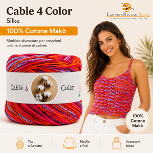 Cotone CABLE’ 4 COLOR - Silke - Colore: - by LacariaRicami.Store