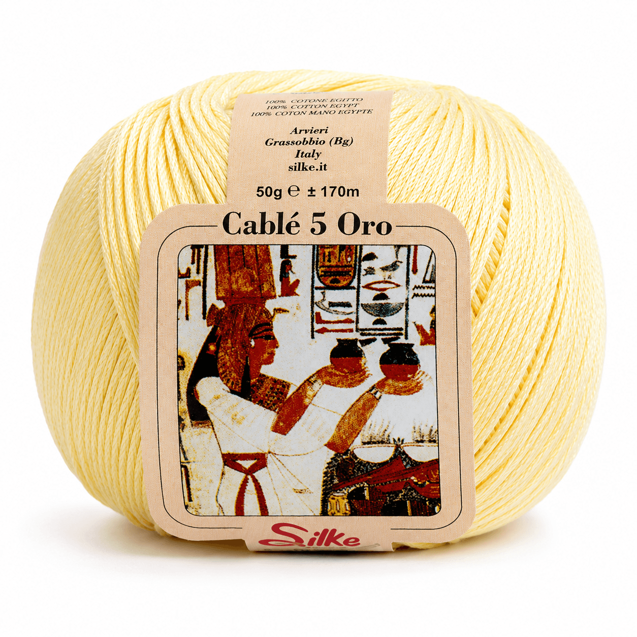 Cotone Cablé 5 ORO - Silke - Colore: 01 - CANARINO - by LacariaRicami.Store