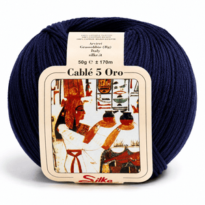 Cotone Cablé 5 ORO - Silke - Colore: 03 - BLU - by LacariaRicami.Store