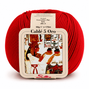 Cotone Cablé 5 ORO - Silke - Colore: 05 - ROSSO - by LacariaRicami.Store