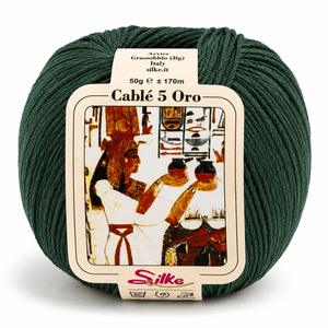 Cotone Cablé 5 ORO - Silke - Colore: 135 - VERDE PINO - by LacariaRicami.Store