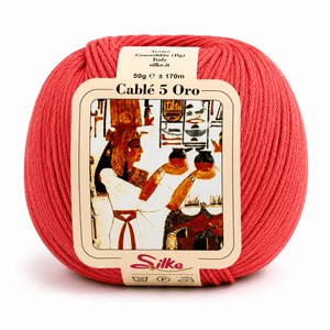 Cotone Cablé 5 ORO - Silke - Colore: 180 - CORALLO - by LacariaRicami.Store