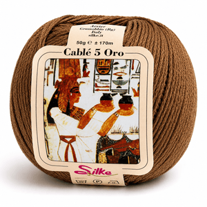 Cotone Cablé 5 ORO - Silke - Colore: 250 - TABACCO - by LacariaRicami.Store