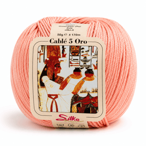Cotone Cablé 5 ORO - Silke - Colore: 56 - SALMONE - by LacariaRicami.Store