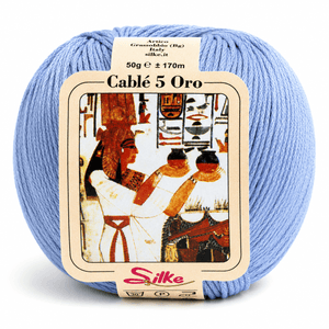 Cotone Cablé 5 ORO - Silke - Colore: 910 - CIELO - by LacariaRicami.Store