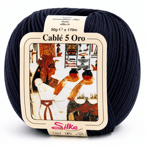 Cotone Cablé 5 ORO - Silke - Colore: 985 - CANNA DI FUCILE - by LacariaRicami.Store