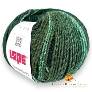 Lana CAMPIGLIO - ISPE - Colore: 104 - VERDE-ACQUA LAMÉ ARGENTO SFUMATO - by LacariaRicami.Store
