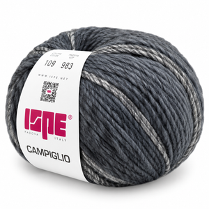 Lana CAMPIGLIO - ISPE - Colore: 109 - GRIGIO-BLU SCURO LAMÉ ARGENTO SFUMATO - by LacariaRicami.Store