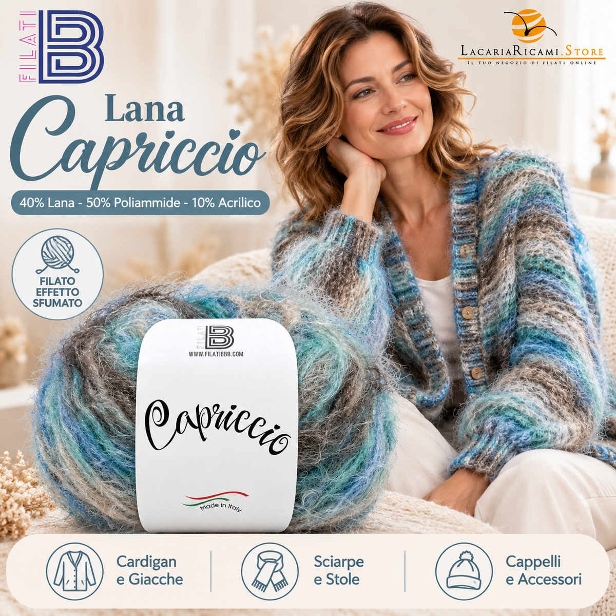 Lana CAPRICCIO – Filati BBB - Colore: - by LacariaRicami.Store
