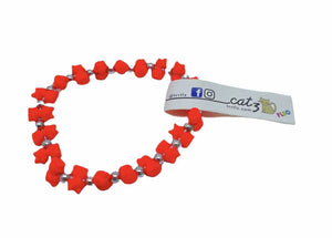Braccialetti Trrtlz - Catz Fluo - Colore: Arancione per Audacia - by LacariaRicami.Store