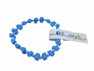 Braccialetti Trrtlz - Catz Fluo - Colore: Blu per la Moda - by LacariaRicami.Store
