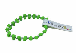 Braccialetti Trrtlz - Catz Fluo - Colore: Verde per Equilibrio - by LacariaRicami.Store