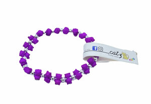 Braccialetti Trrtlz - Catz Fluo - Colore: Viola per la Lealtà - by LacariaRicami.Store